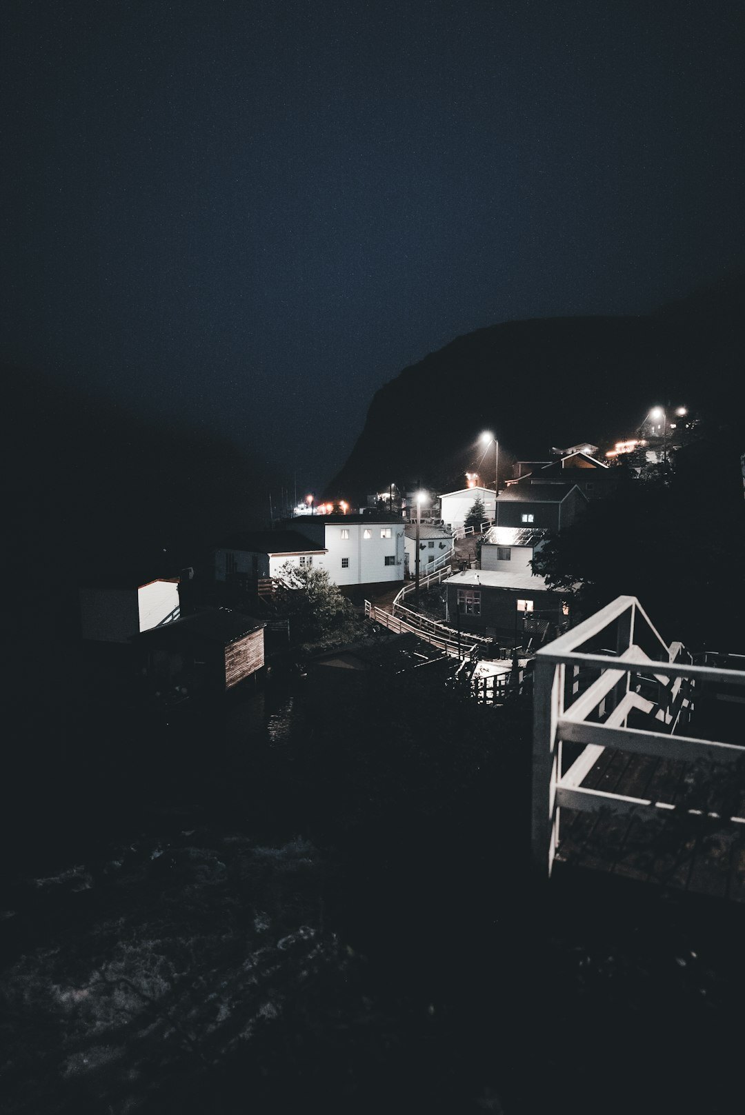 small village at night